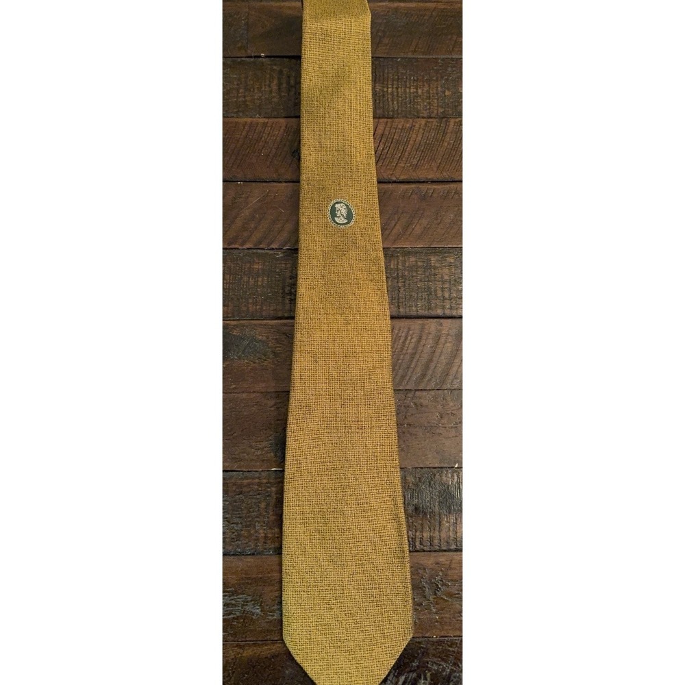 Don Loper Beverly‎ Hills Silk Tie Yellow Paisley Mens Necktie Vintae